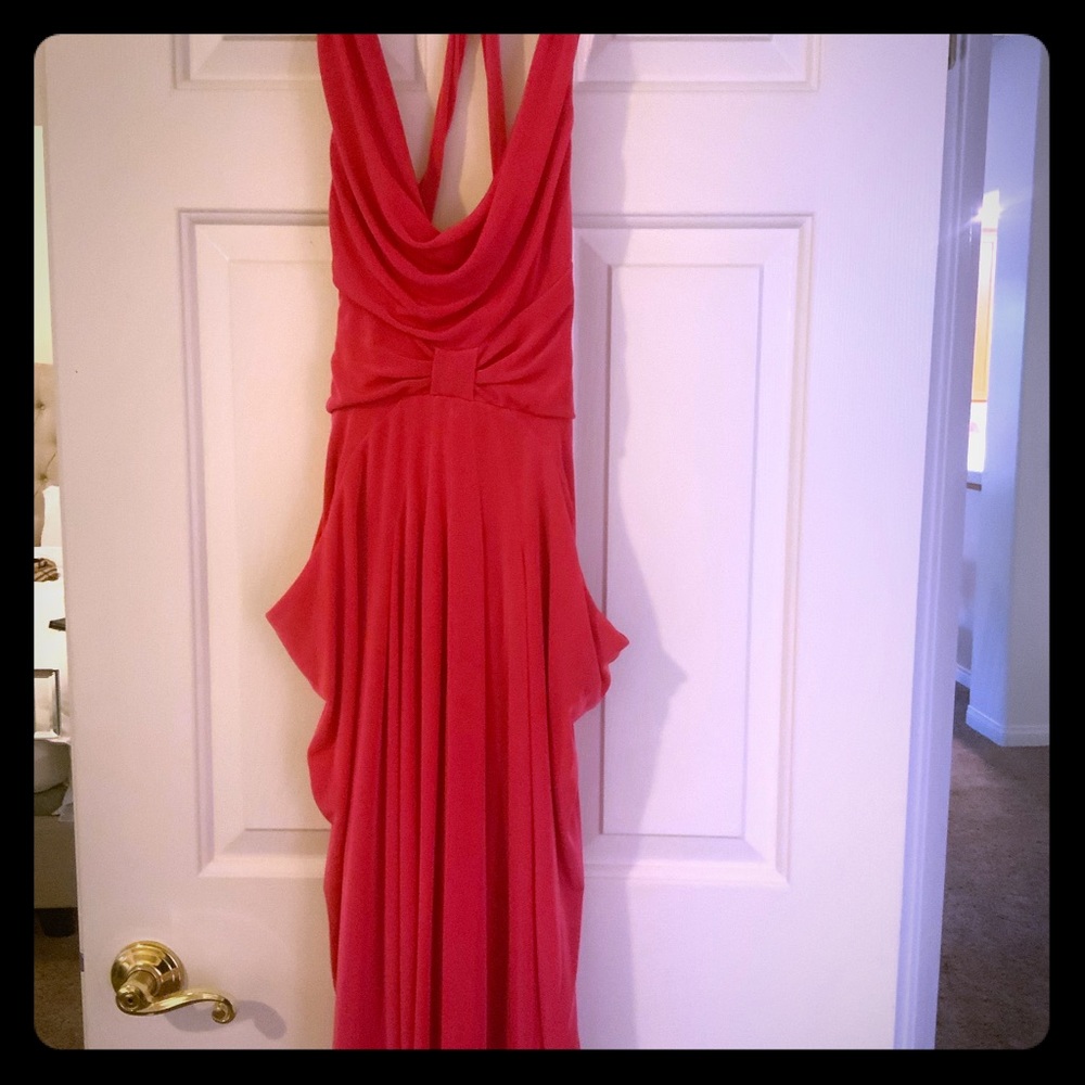 Women’s maxi dress with pockets/ hot pink